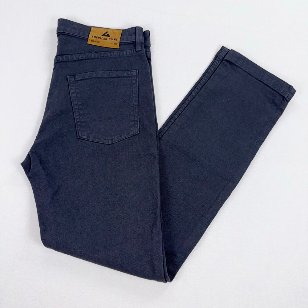 American Giant Rough Neck Stretch Canvas Straight Pant Men's 32 x 32 Gray